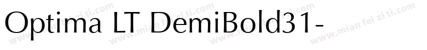Optima LT DemiBold31字体转换